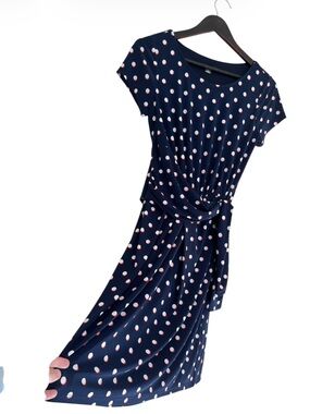 Tommy Hilfiger Stretchy Navy Red and White Polka Dot Mini Dress